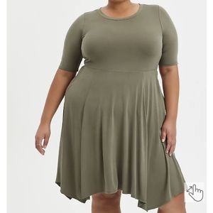 NWT Torrid Mini Studio Cupro Skater Dress